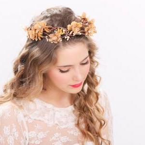Rustic Flower Crown Bridal Headband, Flower Crown,..