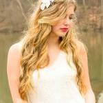 Bridal Headband With Velvet Flowers, Milinery..