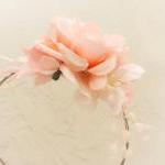 Flower Crown, Peach Vintage Floral Band, Floral..