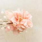 Flower Crown, Peach Vintage Floral Band, Floral..