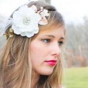 bridal flower hair crown, woodland wedding