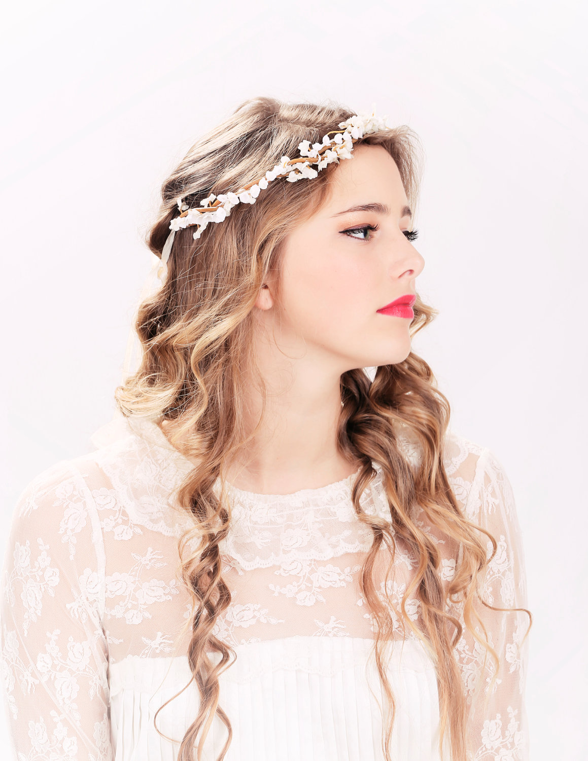 wedding headpieces with flowers