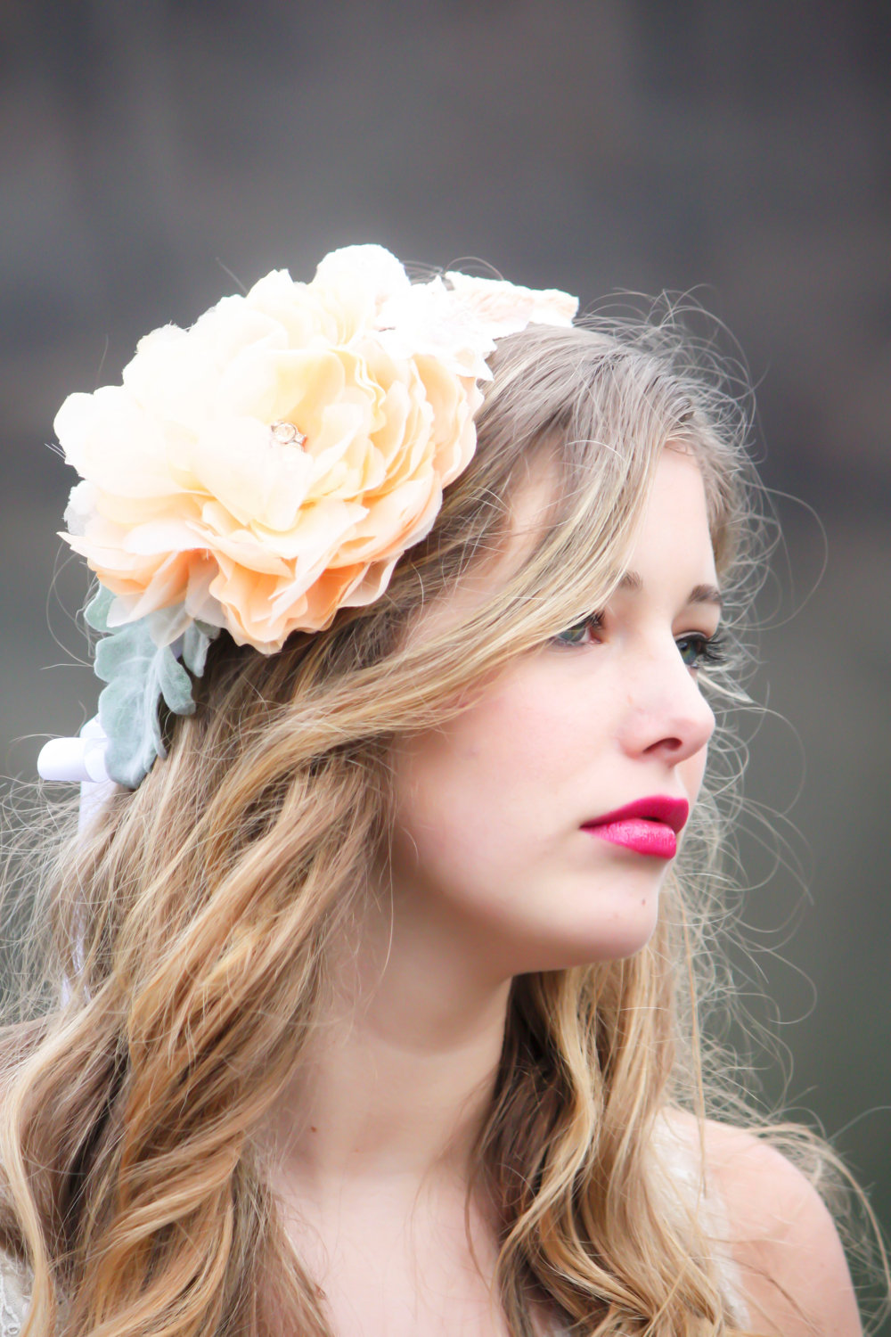 Bridal Headband, Flower Hair Clips, Autumn Bridal Fascinator