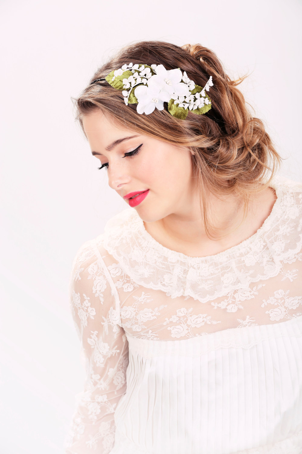 Wedding Headband, Bridal Hair, Wedding Hair Accessory, White Flower ...